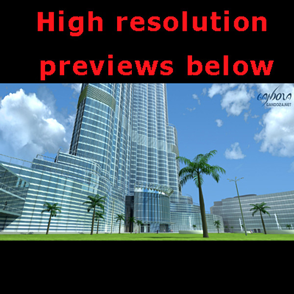 3d dubai tower skyscraper model - Burj Khalifa Dubai Tower by Gandoza